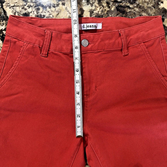Size 6 X 25 d. jeans Womens Ankle Jeans Stretchy Folded Hem Salmon Color - Picture 5 of 11
